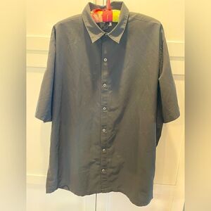 5.11 Tactical Mens Snap Button Up Shirt BlackShort Sleeve Modal Work Wear - Sz L